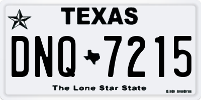 TX license plate DNQ7215
