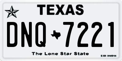 TX license plate DNQ7221