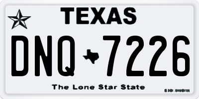 TX license plate DNQ7226