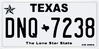 TX license plate DNQ7238