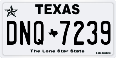 TX license plate DNQ7239