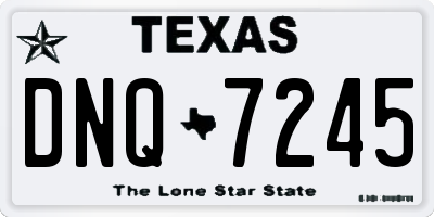 TX license plate DNQ7245