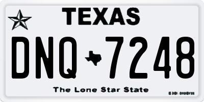 TX license plate DNQ7248