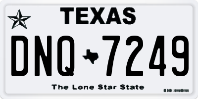 TX license plate DNQ7249