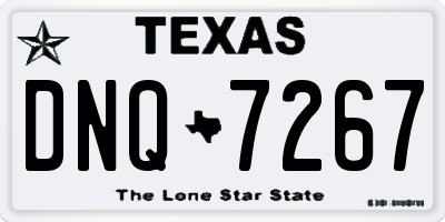 TX license plate DNQ7267