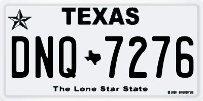 TX license plate DNQ7276