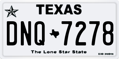TX license plate DNQ7278