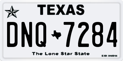TX license plate DNQ7284