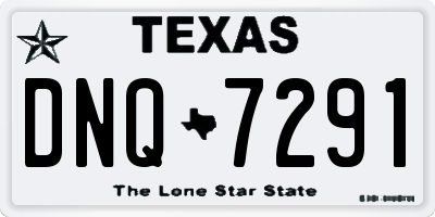 TX license plate DNQ7291