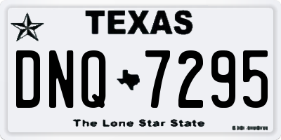 TX license plate DNQ7295