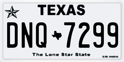 TX license plate DNQ7299