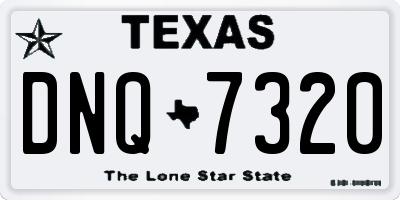 TX license plate DNQ7320