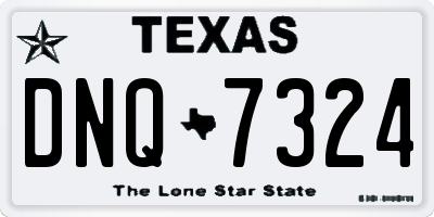 TX license plate DNQ7324