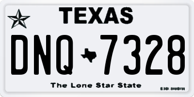 TX license plate DNQ7328