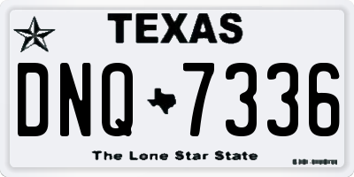 TX license plate DNQ7336