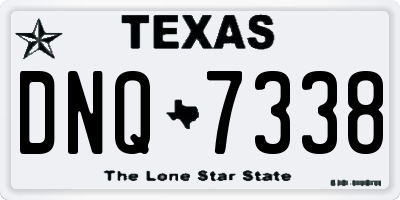 TX license plate DNQ7338