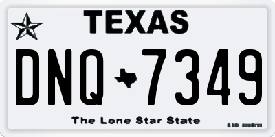 TX license plate DNQ7349
