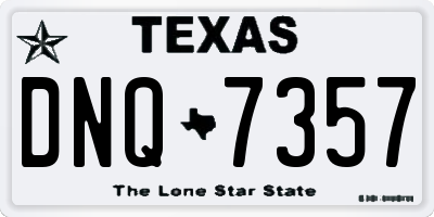 TX license plate DNQ7357