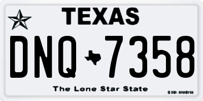 TX license plate DNQ7358
