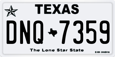 TX license plate DNQ7359