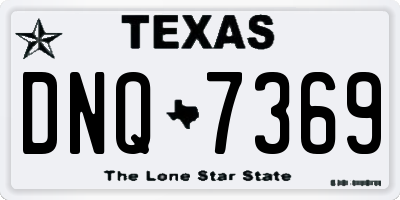 TX license plate DNQ7369