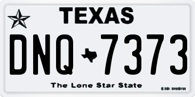 TX license plate DNQ7373