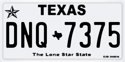 TX license plate DNQ7375