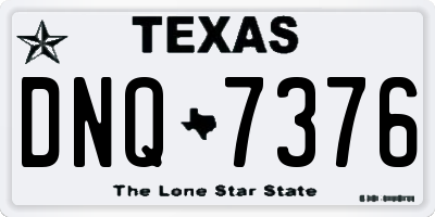 TX license plate DNQ7376
