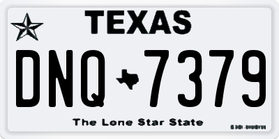 TX license plate DNQ7379