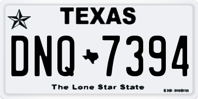 TX license plate DNQ7394
