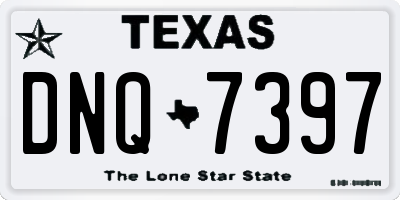 TX license plate DNQ7397