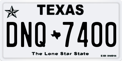 TX license plate DNQ7400