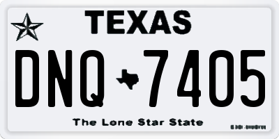 TX license plate DNQ7405