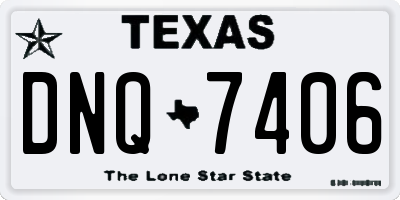 TX license plate DNQ7406