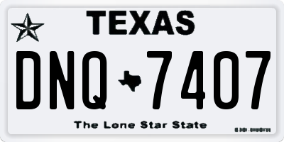 TX license plate DNQ7407