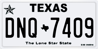 TX license plate DNQ7409