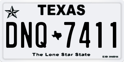 TX license plate DNQ7411