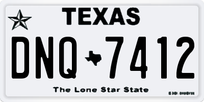 TX license plate DNQ7412