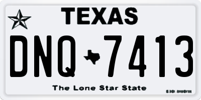 TX license plate DNQ7413