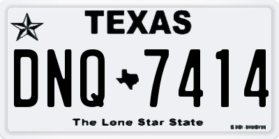 TX license plate DNQ7414