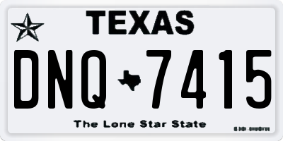 TX license plate DNQ7415