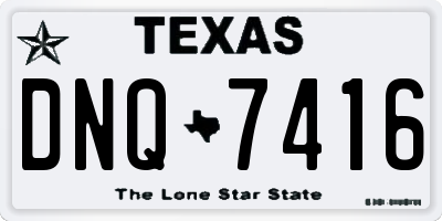 TX license plate DNQ7416