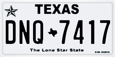 TX license plate DNQ7417