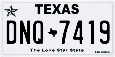 TX license plate DNQ7419