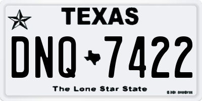 TX license plate DNQ7422