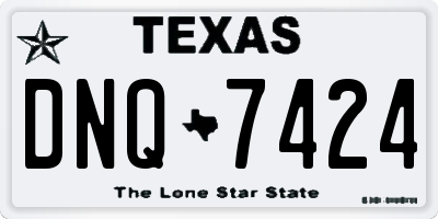TX license plate DNQ7424