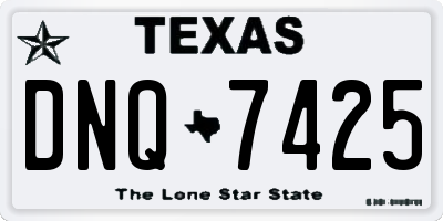 TX license plate DNQ7425