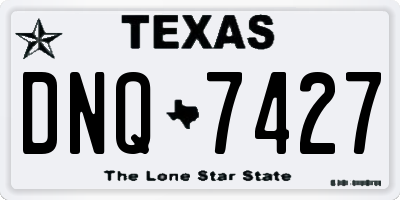 TX license plate DNQ7427