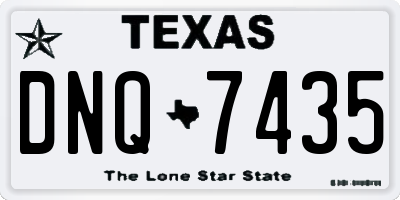 TX license plate DNQ7435