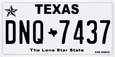 TX license plate DNQ7437